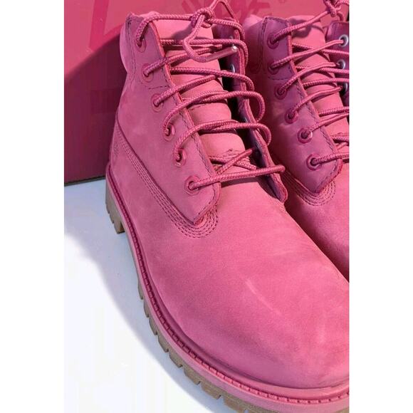 NEW Timberland 50th ANNIVERSARY EDITION Girls Size 3 Dark Pink Boots - Picture 2 of 10